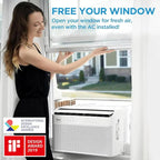 Midea U-Shaped Smart Window Air Conditioner, 8,000 BTU, 115 Volts, White - RMW08SQW