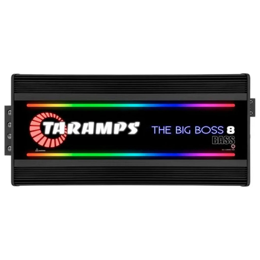Taramps 1-Channel 8000W RMS 0.5-2 Ohms RGB Car Amplifier - THE BIG BOSS 8 BASS