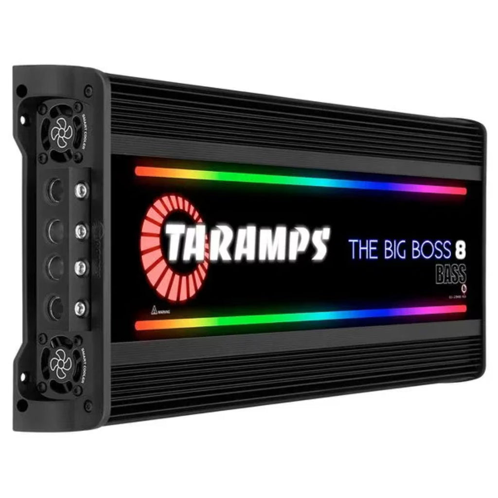 Taramps 1-Channel 8000W RMS 0.5-2 Ohms RGB Car Amplifier - THE BIG BOSS 8 BASS