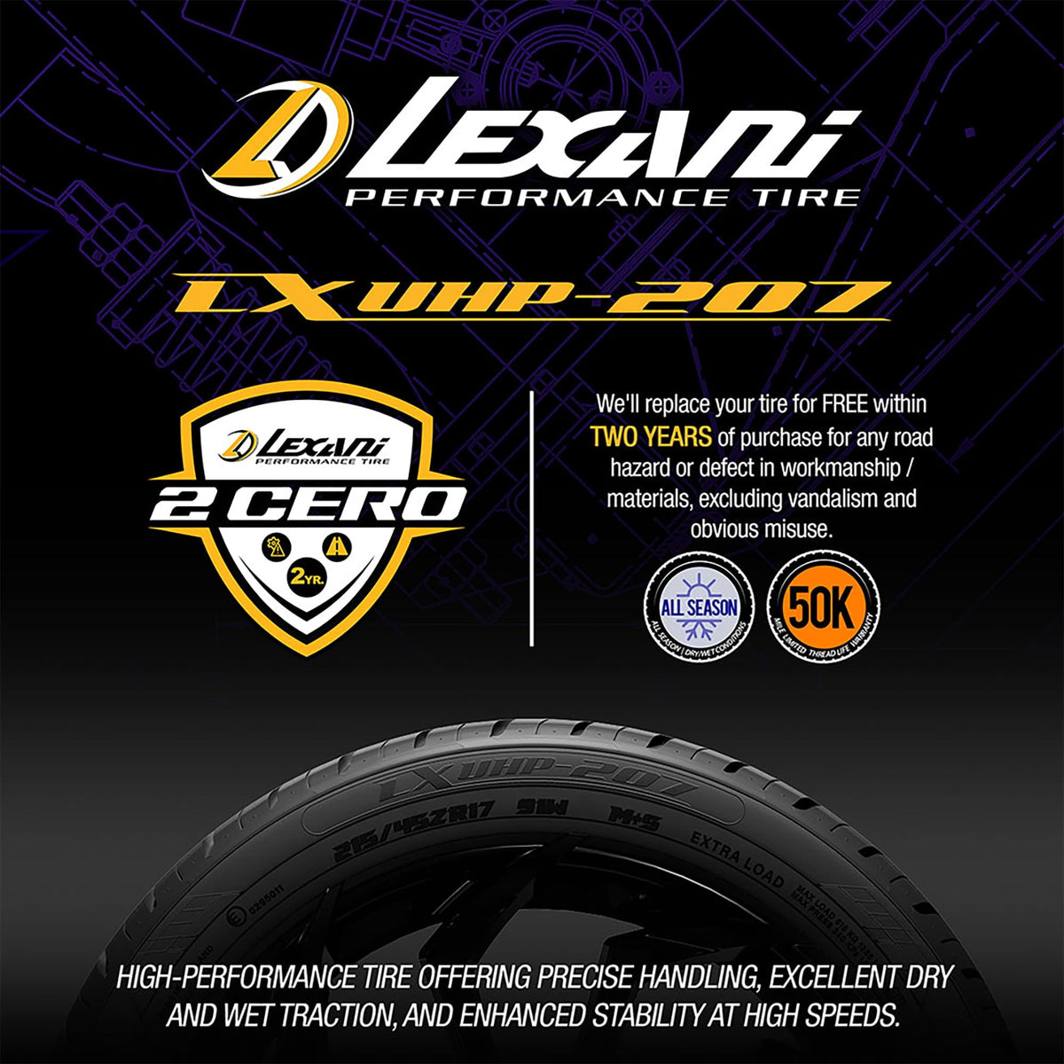 Lexani LXUHP-207 UHP All Season 225/40R18 92W Passenger Tire