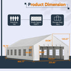20x40 FT Heavy-Duty Party Tent With 3 Storage Bags