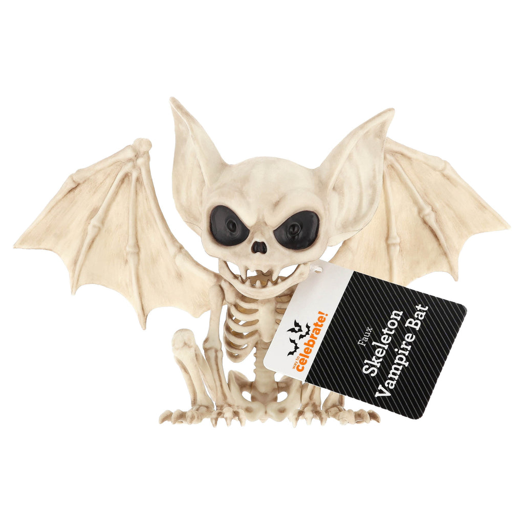 Faux Skeleton Vampire Bat Decoration, 4.6", Halloween by Way To Celebrate