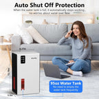 EGEH Dehumidifier for Home, 95 oz Water Tank, 800 sq.ft Auto Shut off Small Dehumidifiers for Bathroom Bedroom with 7 Colors LED Light (White)