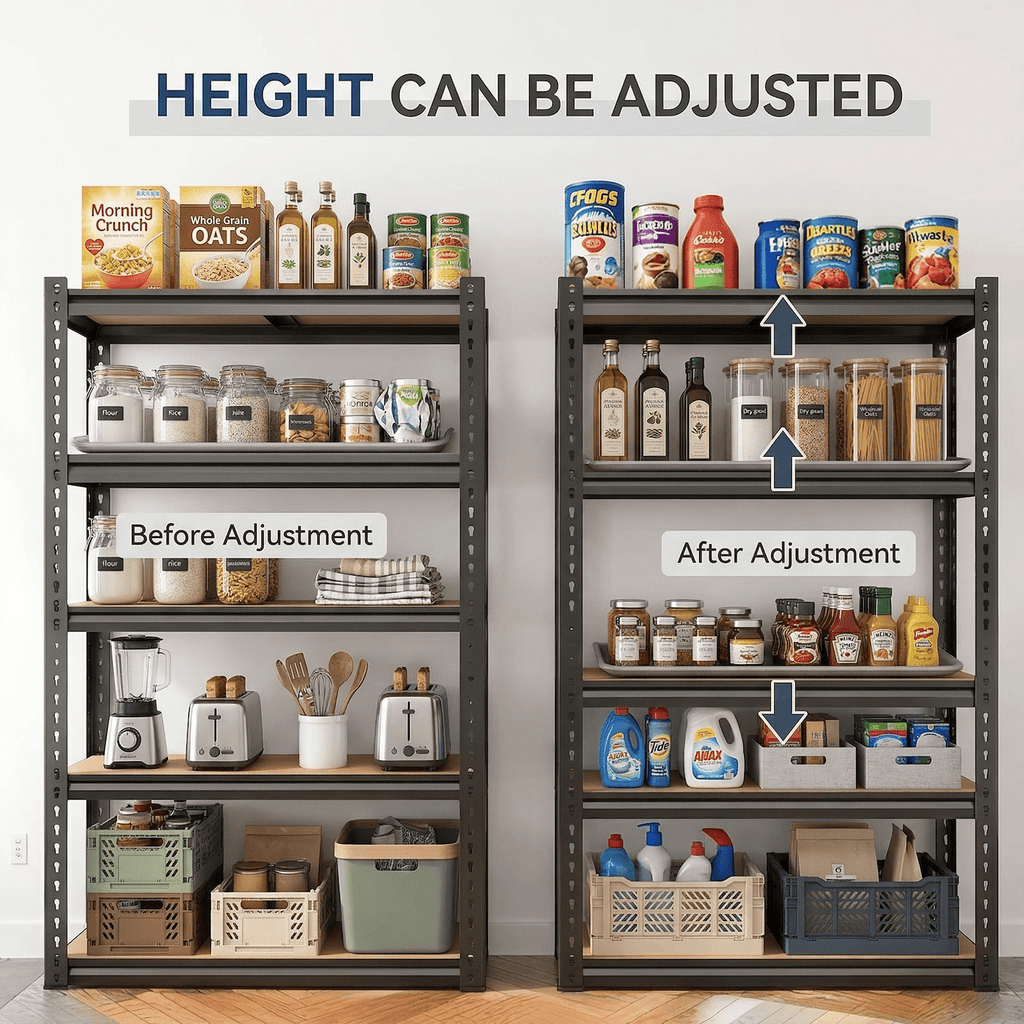 UBERLYFE Heavy Duty Garage Shelving Unit, 2000 lbs Metal Storage Shelves, 5-Tier Adjustable Steel Shelving Rack, Freestanding Garage Storage Rack