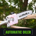 60V Cordless Pole Saw With 15 FT Reach, 10 Inch Guide Bar And 2.5AH Battery