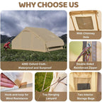 ABORON 6 Person Inflatable Camping Tent With Pump, 10ft x 7ft, 4 Season, Oxford - Glamping Family Tent