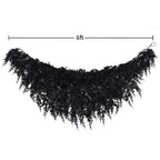 My Texas House Halloween Drapey Faux Cedar Garland, Black, 6'