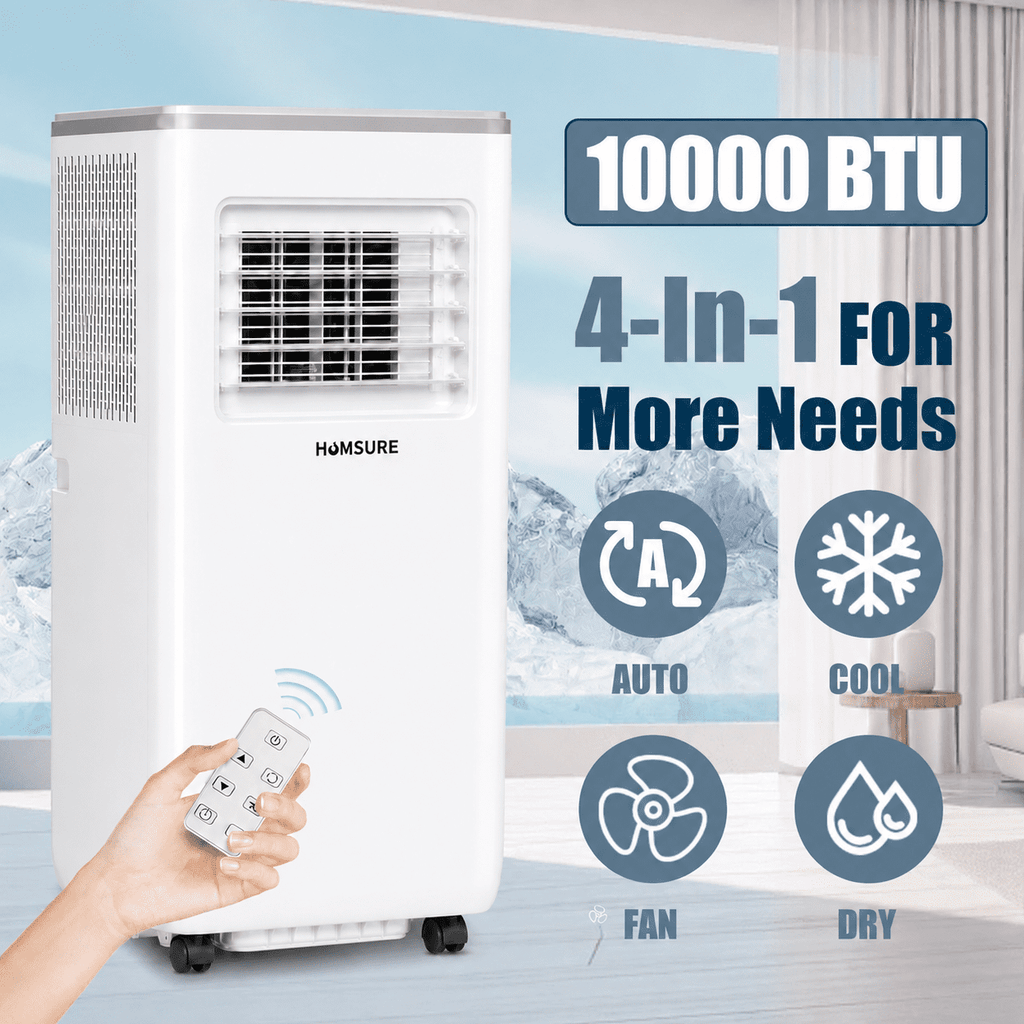 HUMSURE Portable Air Conditioners 10000 BTU Room Air Conditioning, Portable AC Unit with Remote Control, Cooling, Dehumidifier and Fan, Automatic