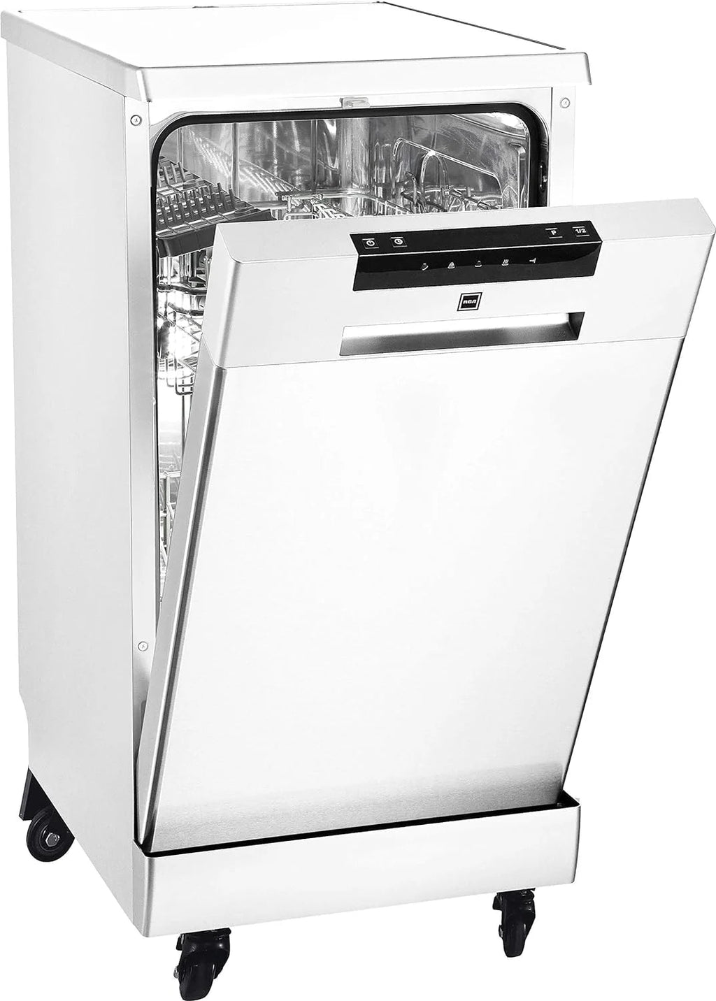 RCA Portable Dishwasher, 18in Wide, 8 Place Settings, White - RDW1809-WHITE