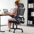 Ergonomic High Back Mesh Office Chair With Wheels, 330 LBS