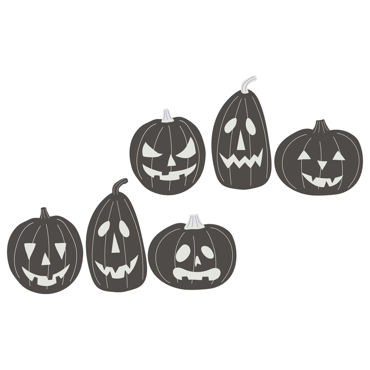 Pumpkin Cutouts, Orange and Black, 12 Pieces, Halloween by Way To Celebrate