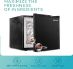 EUHOMY Compact Upright Freezer, 3.0 Cubic Feet, Silver Stainless Steel Door - MF-30-Y