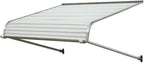 NuImage Awnings Aluminum Door Canopy, White, 60 inches Wide x 42 inches Projection With Support Arms - 60425