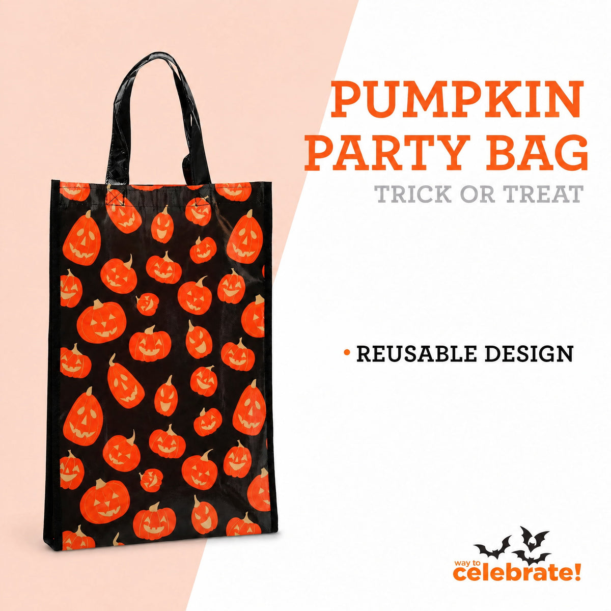 Pumpkin Trick-or-Treat Party Bag, Multicolor, Halloween by Way To Celebrate