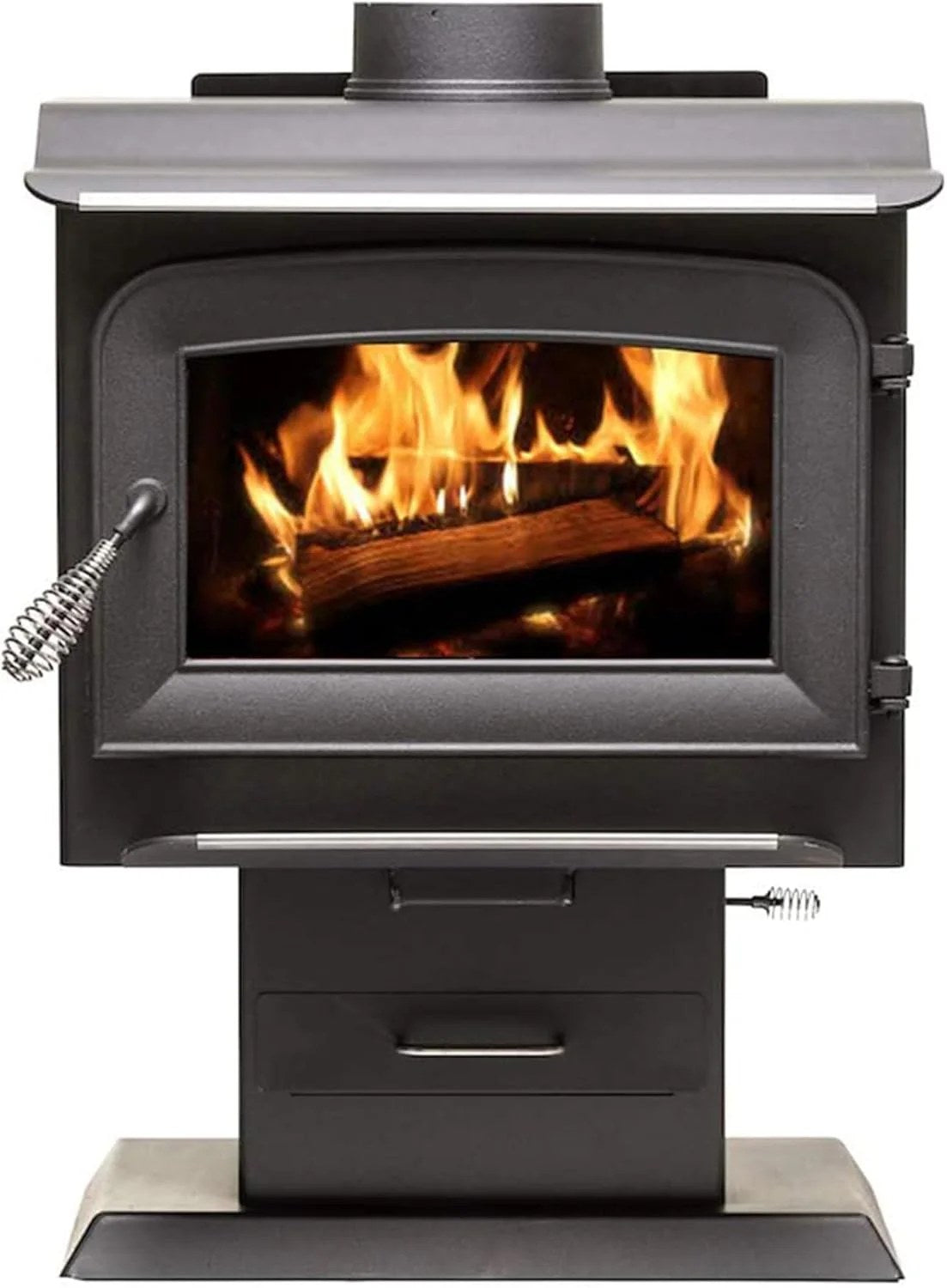 Ashley Hearth 68,000 BTU Pedestal Wood Stove, 1,200 Sq. Ft. - AW1120E-P