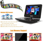 11.5" Portable DVD Player with 9.5" Swivel Screen for car and kids，Car Travel Essential