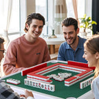 Costway Folding Mahjong Table With Cup Holders, Felt Mat And Carrying Handle - 35in x 35in x 29in