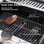 4-Burner Propane Gas Grill With Cast Iron Grates, Side Stove And 44,000 BTU Stainless Steel Burners