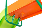 PLATPORTS Outdoor Playground Slide, 10 Ft, 123.59 in L x 58.5 in W x 60.45 in H, Orange/Green, Ages 4-8