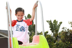 SLIDEWHIZZER Outdoor Playset Slide Climber, 10 ft, Orange Green - Kids Slide