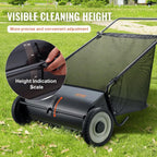 VEVOR Heavy Duty Steel 26 Inch Collector Push Lawn Sweeper