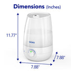 Vicks 1 gal 400 sq ft Ultrasonic Cool Mist Humidifier, White