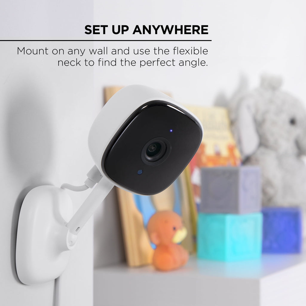 Merkury Smart Indoor Camera 1080p - Wi-Fi Security Cam with Night Vision, White (2-Pack)
