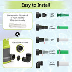 FLUENTPOWER 3/4 HP Submersible Utility Pump, 3500 GPH, Manual Control, 26.4 ft Cord, for Pool and Basement Draining