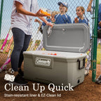 Coleman Classic 120 QT Hard-Sided Ice Chest Cooler, Silver Ash