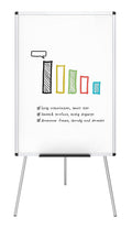 VIZ-PRO Whiteboard Easel, 36 x 24 Inches, Portable Tripod Dry Erase Board