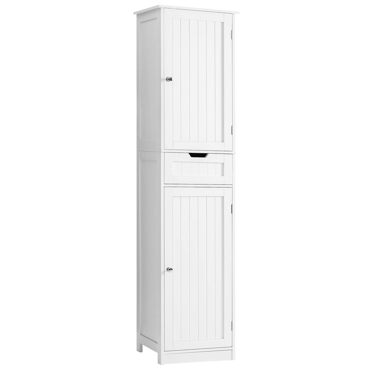 Iwell 66.9" Tall Bathroom Storage Cabinet with 2 Doors & 1 Drawer, Narrow Storage Cabinet with Adjustable Shelves, Floor Cabinet for Bathroom, Living