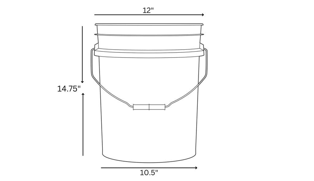 5 Gallon Plastic Bucket Pail Food Grade with Blue Screw on Lid(Pack of 3) Made in USA