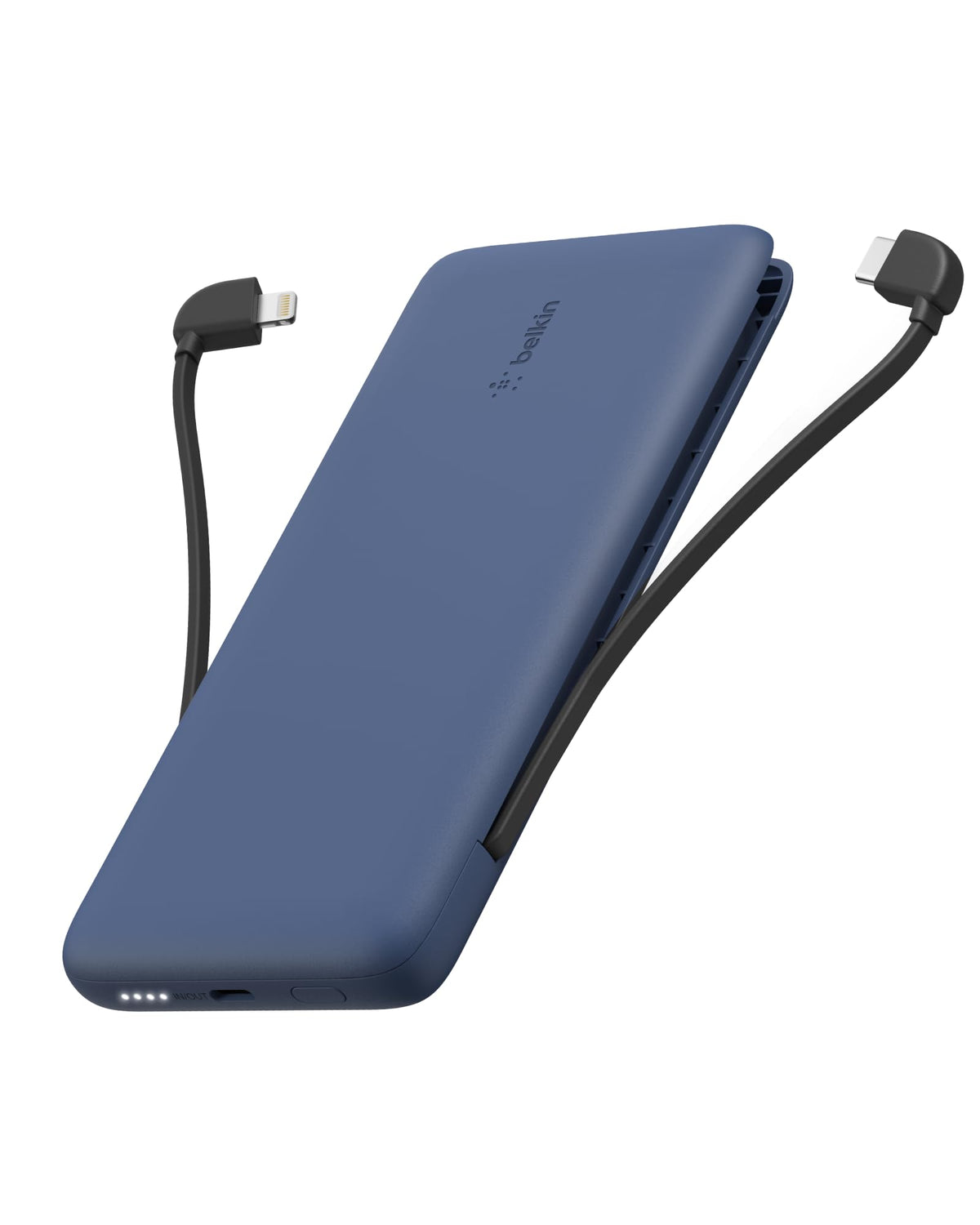Belkin 10000mAh 23W Portable Power Bank w/ Integrated USB C and LTG Cables