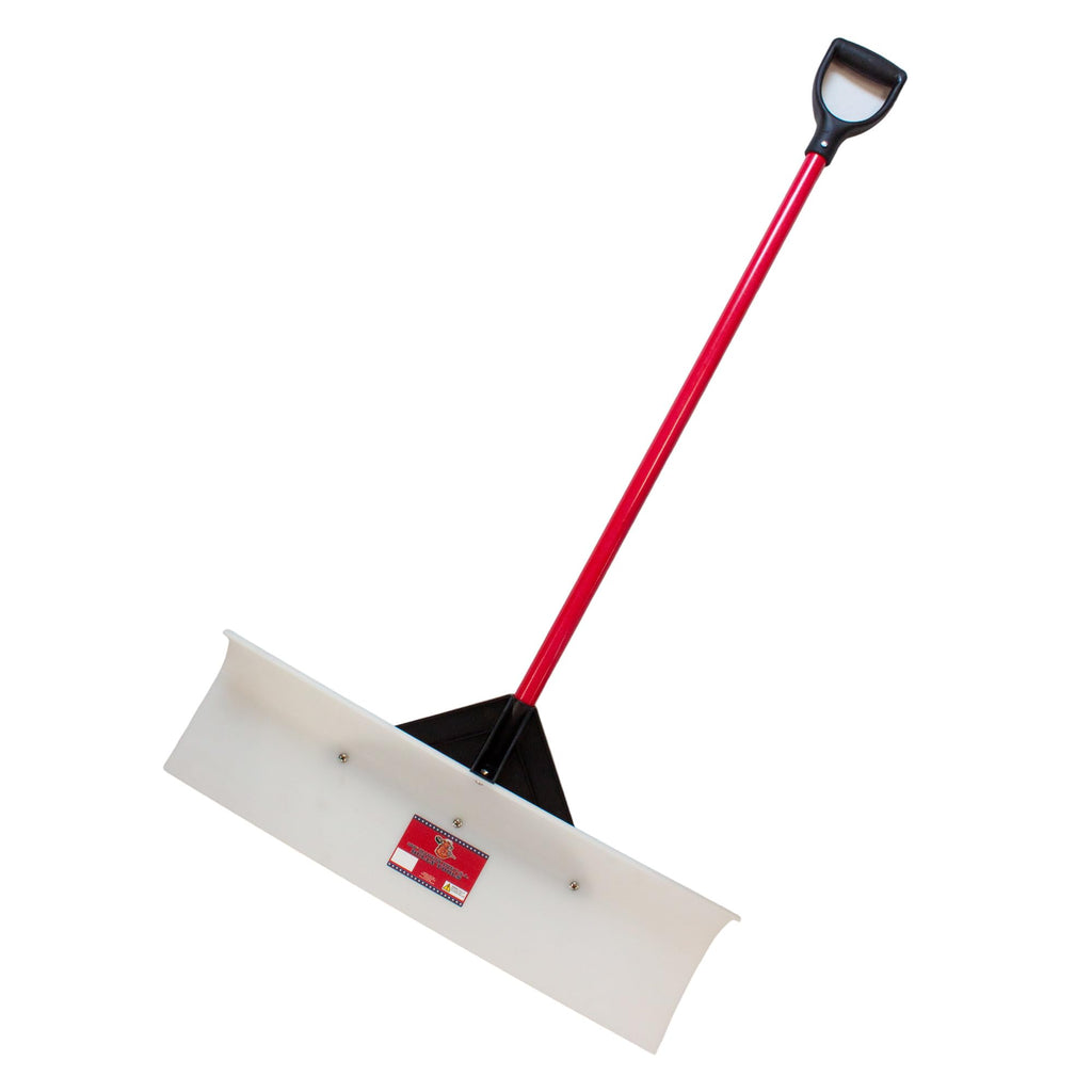 Bully Tools Ultra 30" HMW Snow Pusher Fiberglass D-Grip, Made in USA