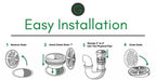 Waterless Trap Seal, 4 Inch, Fitting Pipes with Diameters Between 95-104 mm