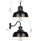 Solar Barn Light for Outside, Dusk to Dawn Outdoor Wall Lights Solar Powered, Farmhouse Exterior Wall Sconce, Industrial Outside Lighting Fixture
