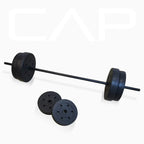 Adjustable Standard Weight Bench With Rack, Leg Extension And 90 lb Weight Set - 59 in L x 54.75 in W x 48 in H