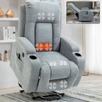 Lazy Boy Power Lift Recliner Chair With Massage, Lumbar Heating, USB Port And Cup Holders - Single Motor