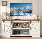 AMERLIFE Farmhouse TV Stand 66 in for TVs Up To 75 Inches