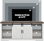 AMERLIFE Farmhouse TV Stand 66 in for TVs Up To 75 Inches