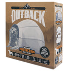 Outback Igloo Dog House, Heavy Duty Durable Plastic, Outdoor Use, Leak-Resistant, Gray, For Dogs up to 90 lbs, Extra Large, 33" L