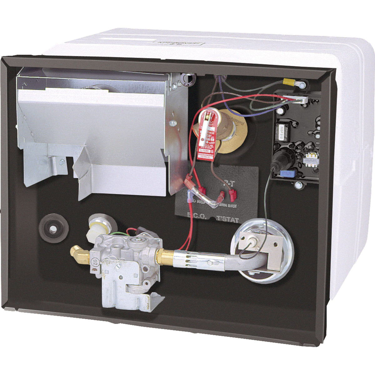 RV Gas Water Heater With U-Tube Heat Transfer System And Sealed Combustion Design