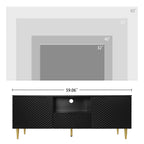 GeeHome TV Stand With Solid Iron Feet