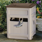 Suncast Smart Trak Hideaway Outdoor Garden Hose Reel With Storage Bin, Taupe - 225'