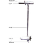 Watersnake Saltwater Trolling Motor, 24lb Thrust, 12V, Adjustable Transom Mount - ASP T24