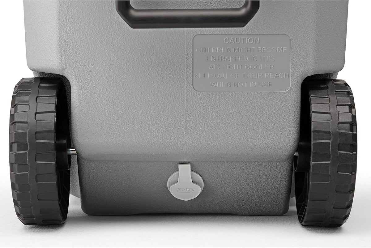 Coleman Classic Series Insulated Wheeled Cooler, 100-Quart, Rock Grey - Wheeled