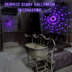 Halloween Decorations Spider Web Lights, 4FT Diameter 70 LED with Black Spider, Waterproof Net Lights, Remote Control