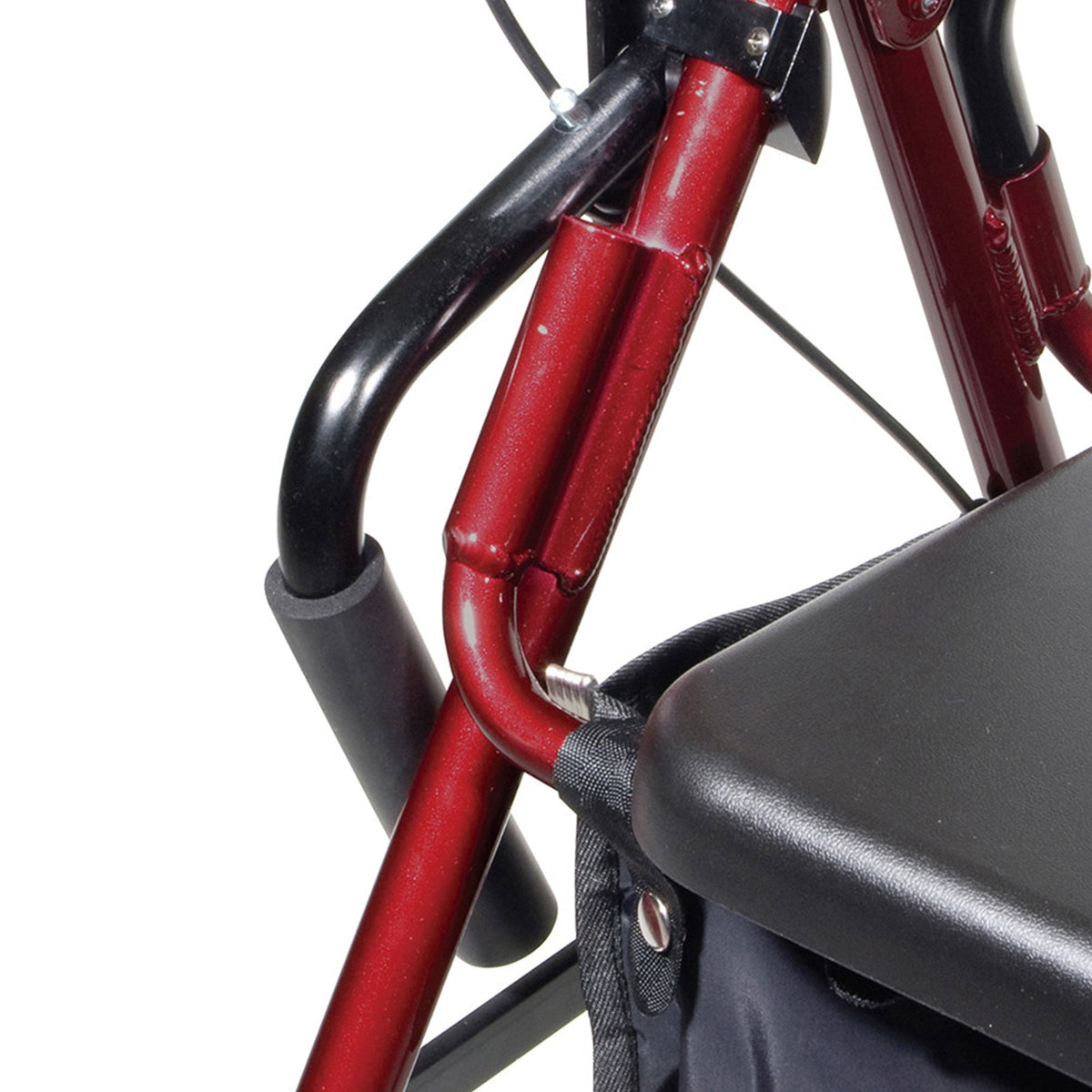 Duet Rollator/Transport Chair Burgundy, 26 L x 25-1/2 W x 37 H, 8 (Wheel), 300 lb