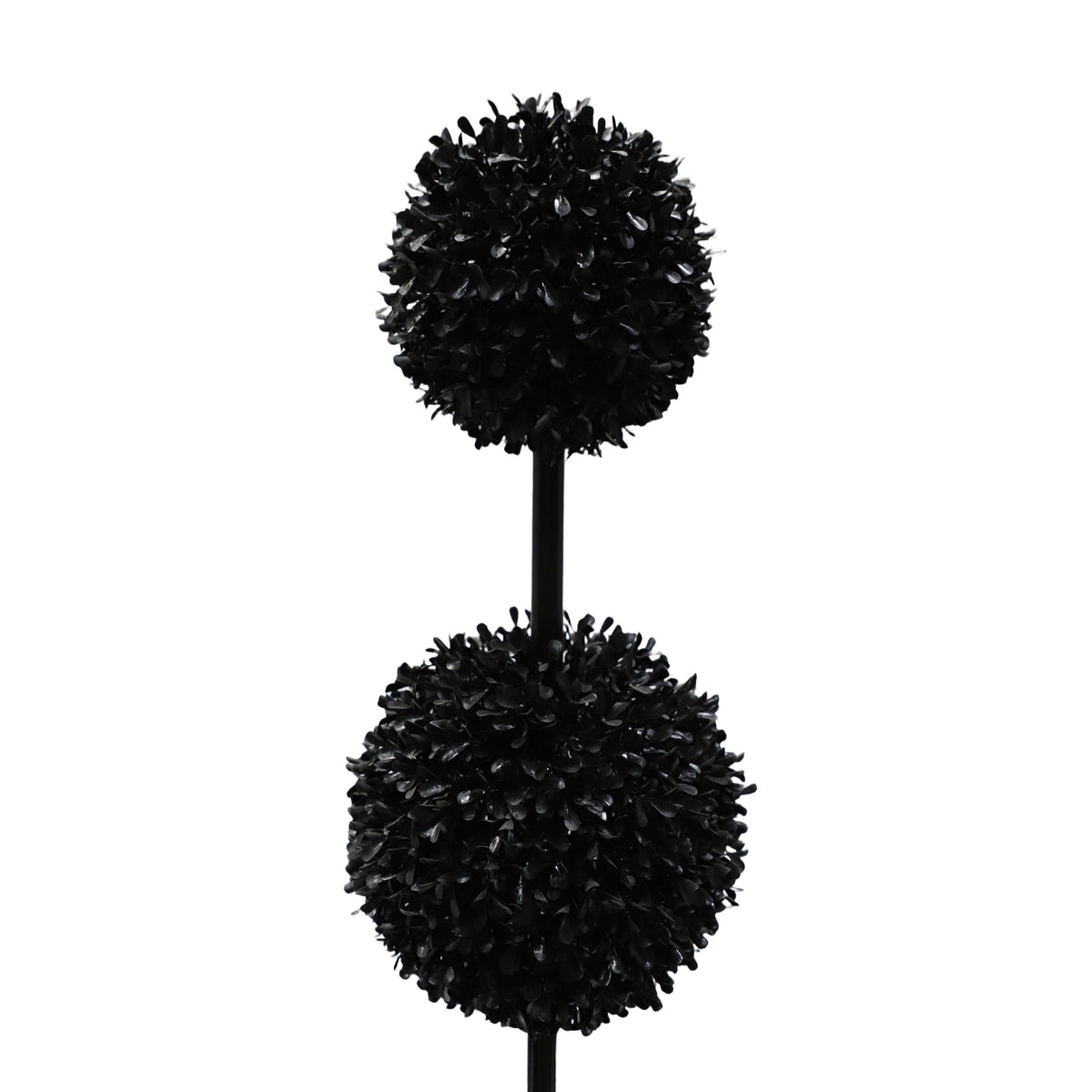 My Texas House Halloween 3-Ball Artificial Black Topiary, 3'