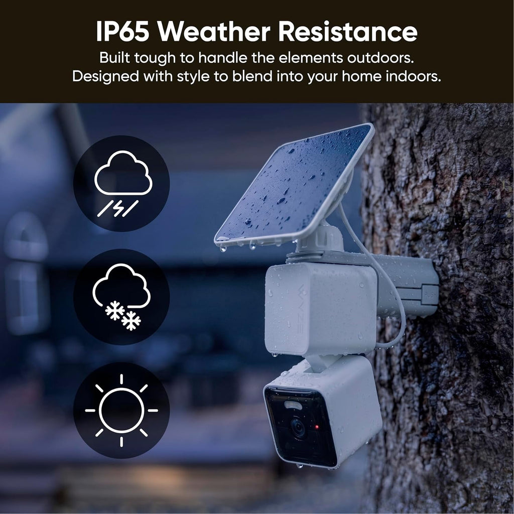 Wyze Solar Cam Pan 2K Outdoor Wireless Security Camera - Solar Powered, 360 Pan Tilt